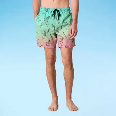 Bioworld Mens Kirby Swim Trunks In Green