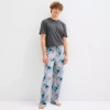 Bioworld Mens Lilo & Stitch 1 Pair Pajama Pants In Gray