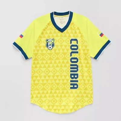 Bioworld Mens Short Sleeve Colombia Jersey In Yellow