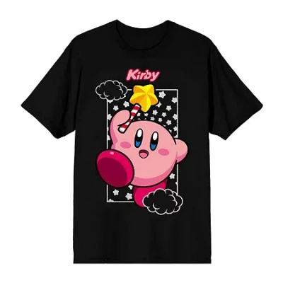 Bioworld Mens Short Sleeve Kirby Graphic T-shirt In Black