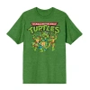 Bioworld Mens Short Sleeve Teenage Mutant Ninja Turtles Graphic T-shirt In Green