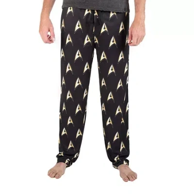 Bioworld Mens Star Trek Fleece 1 Pair Pajama Pants In Black