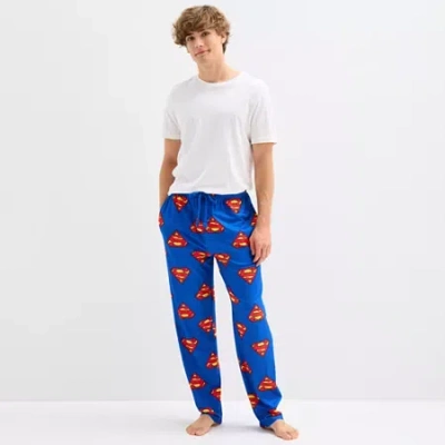 Bioworld Mens Superman 1 Pair Pajama Pants In Blue
