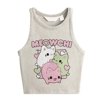 Bioworld Meowchi Little & Big Kid Girls Crew Neck Sleeveless Tank Top In Green