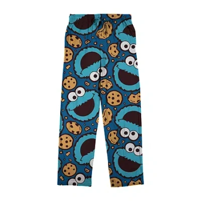 Bioworld Sesame Street Mens Fleece 1 Pair Pajama Pants In Blue