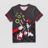 Bioworld Shadow Little & Big Kid Boys V Neck Sonic The Hedgehog Short Sleeve Jersey In Gray