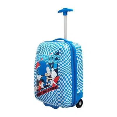 Bioworld Kids' Sonic The Hedgehog 18" Hardside Luggage In Blue