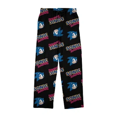 Bioworld Sonic The Hedgehog Mens Fleece 1 Pair Pajama Pants In Black