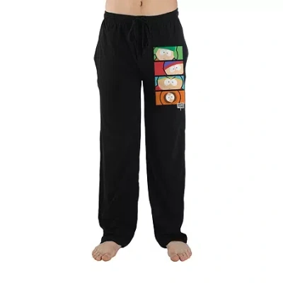 Bioworld South Park Mens Fleece 1 Pair Pajama Pants In Black