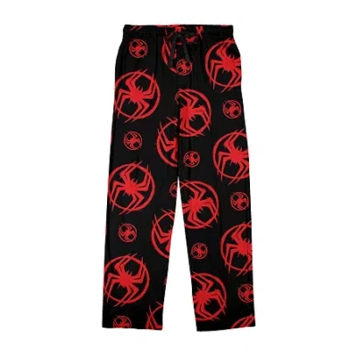 Bioworld Spider-man Miles Morales Mens Fleece 1 Pair Pajama Pants In Black