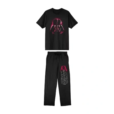 Bioworld Star Wars Mens Crew Neck Short Sleeve 2-pc. Pajama Set In Black