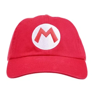 Bioworld Super Mario Mens Baseball Cap In Red