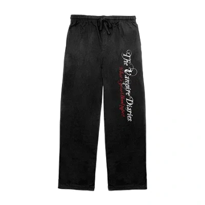 Bioworld Vampire Diaries Mens Fleece 1 Pair Pajama Pants In Black