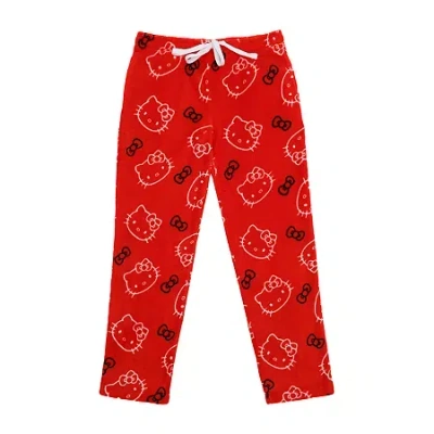 Bioworld Womens Hello Kitty Plush Pajama Pants In Red