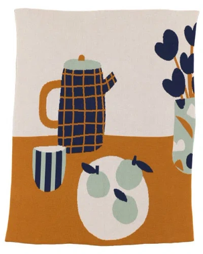 Biquette Breakfast Knit Throw Blanket