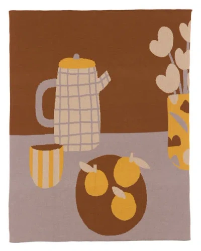 Biquette Breakfast Knit Throw Blanket