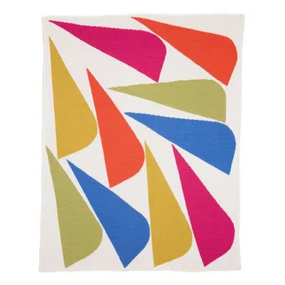 Biquette Easy Breezy Knit Throw Blanket In Pink