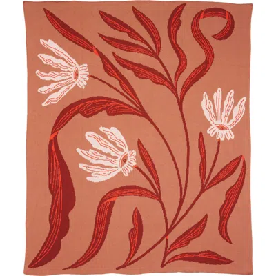 Biquette Flora Vision Knit Throw Blanket