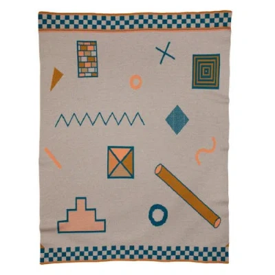 Biquette Shapes Knit Throw Blanket