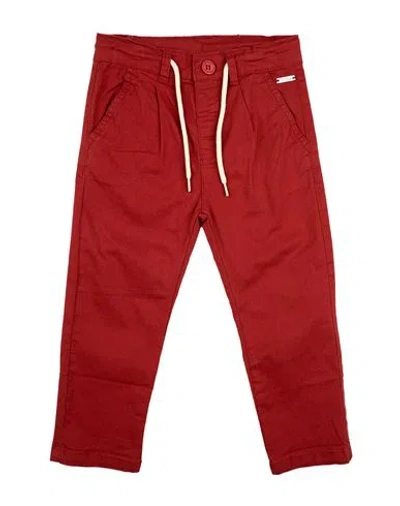 Birba Babies'  Toddler Boy Pants Rust Size 7 Cotton, Elastane In Red