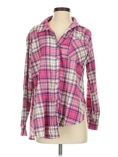 Pre-owned Birch And Stone Long Sleeve Button Down Shirt In Pink