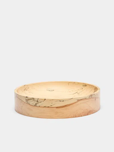 Bird & Branch Hand-turned Spalted Beech Large Bowl In Brown