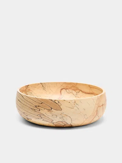 Bird & Branch Hand-turned Spalted Beech Tall Bowl In Brown