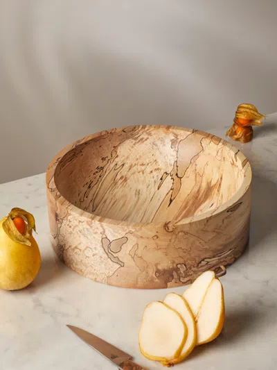 Bird & Branch Spalted Beech Wood Tall Bowl