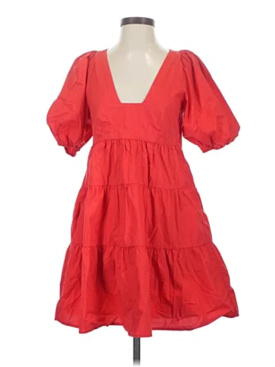 Pre-owned Bird & Knoll Casual Dress In Red