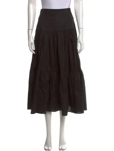 Pre-owned Bird & Knoll Long Skirt W/ Tags In Black