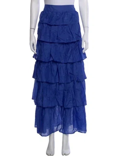 Pre-owned Bird & Knoll Long Skirt W/ Tags In Blue