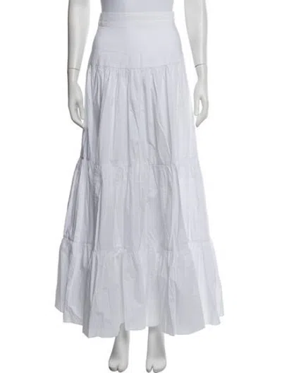 Pre-owned Bird & Knoll Long Skirt In White