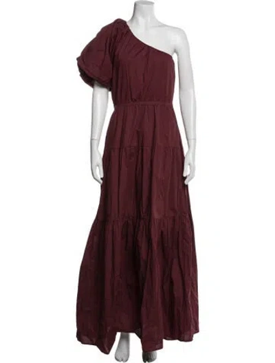Pre-owned Bird & Knoll One-shoulder Long Dress In Multi