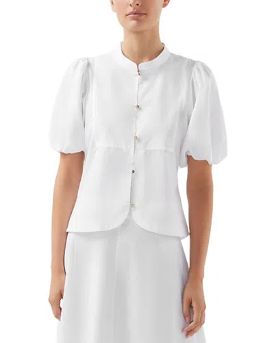Bird & Knoll Violetta Top In White