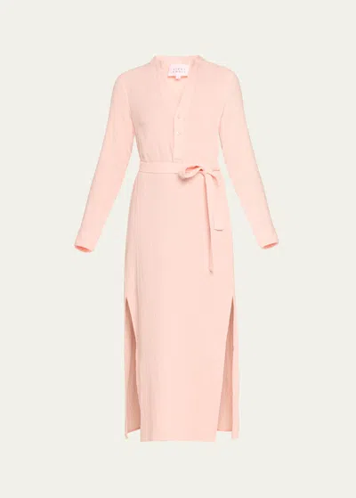 Bird & Knoll Women's Frieda Cotton Shirtdress In Pink Sorbet