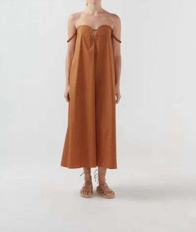 Bird & Knoll Milan Dress In Camel In Brown