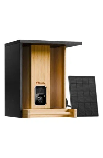 Birdfy Feeder Bamboo Lite Smart Bird Feeder With Solar Panel In Transparent