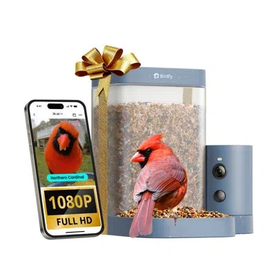 Birdfy Smart Feeder Rookie, 1080p Hd, 60fps High-frame Video For Slow-motion, Ai Bird Recognition, Night Vi In Blue