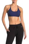 Birdiebee Strappy Sports Bra In Navy Blue Black Stripes In Multi