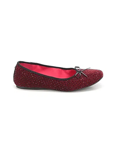 Pre-owned Birdies Flats In Red
