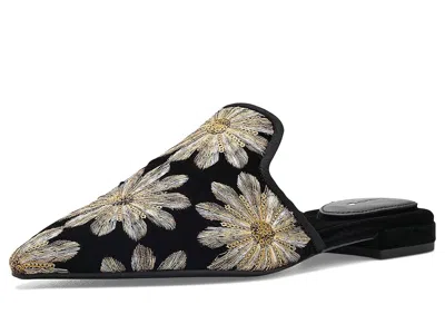 Birdies Goldfinch 15 Mules Starburst Velvet Women's Flat Shoes Black Gold Starburst Velvet: 8.5 M, Polyester