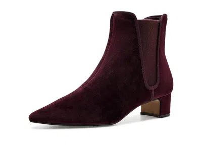 Birdies Goldfinch 40 Chelsea Velvet Women's Boots Burgundy Velvet: 7 M, Synthetic