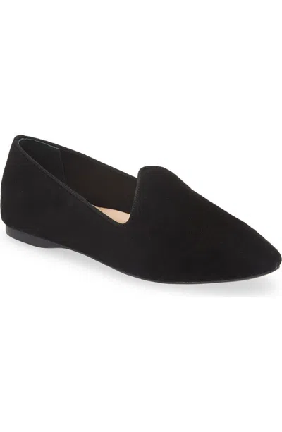 Birdies Heron Flat Women's Us 8 Black Suede Almond Toe Comfort Slip-on Khd223