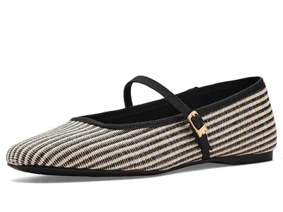 Birdies Hummingbird Mary Jane Two-tone Raffia In Black