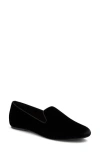 Birdies Starling Velvet Flat In Black Velvet/black Velvet