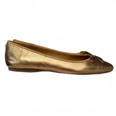 Birdies Women's Hummingbird Leather Sandal In Gold
