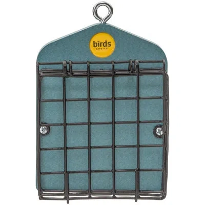 Birds Choice 8" Recycled Plastic 2-cage Suet Feeder, Yellow In Lake Blue