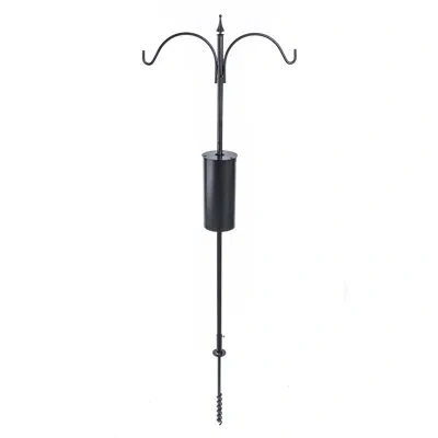 Birds Choice Erva 2 Arm Complete Bird Feeder Pole Set With Squirrel Baffle