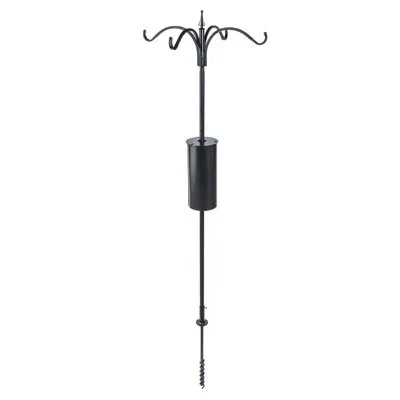 Birds Choice Erva 4 Arm Complete Bird Feeder Pole Set With Squirrel Baffle