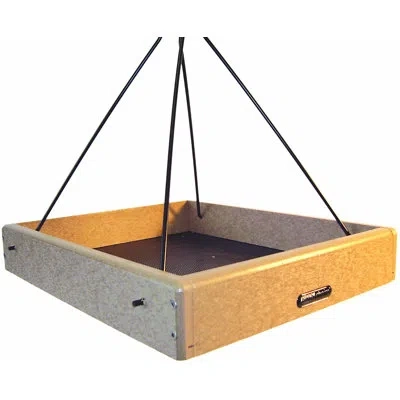 Birds Choice Hanging Platform Bird Feeder In Recycled Plastic Small In Taupe
